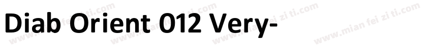 Diab Orient 012 Very字体转换